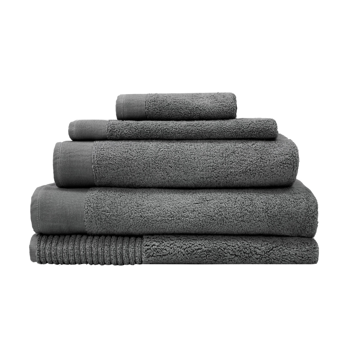 Elvire Hand Towel 4 Pack Pewter- Bambury