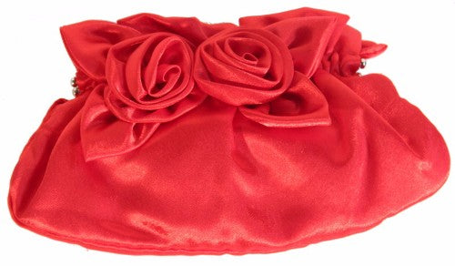 Bags Gathered Roses At Top - Red