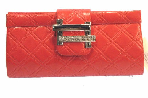 Criss Cross Clutch - Red