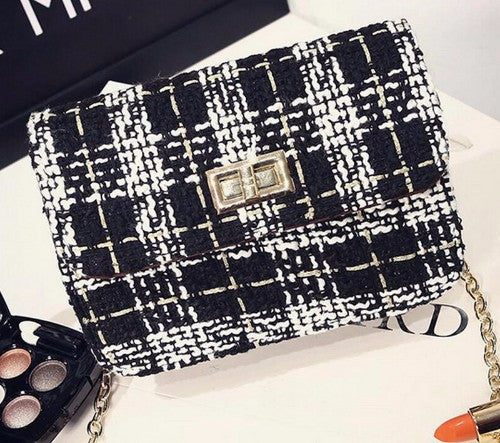 Black & White Check Bag