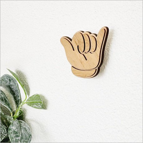 Stylish 6.5cm bamboo hook for home decor, eco-friendly, sturdy support for clothing, towels; easy installation.