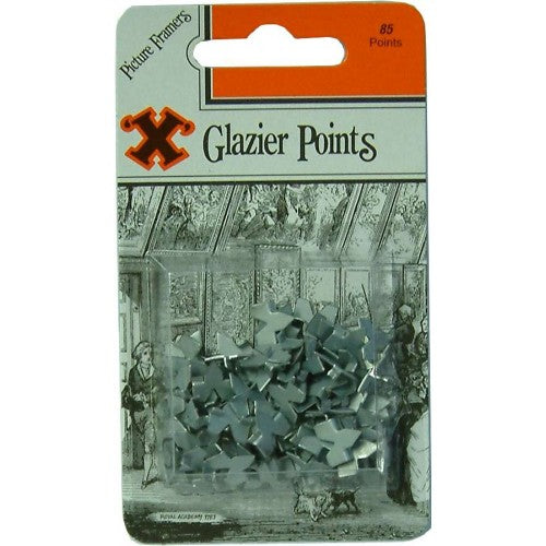 Glaziers Points Bayonet Blisterpack for securely fastening glass to timber frames with innovative bayonet design.