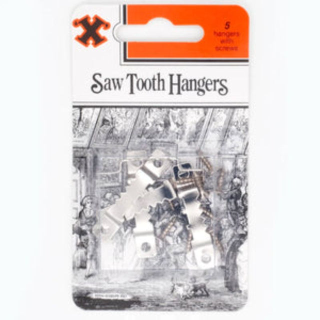 Robust saw tooth picture hangers for easy and secure artwork display, ideal for home and office decor.