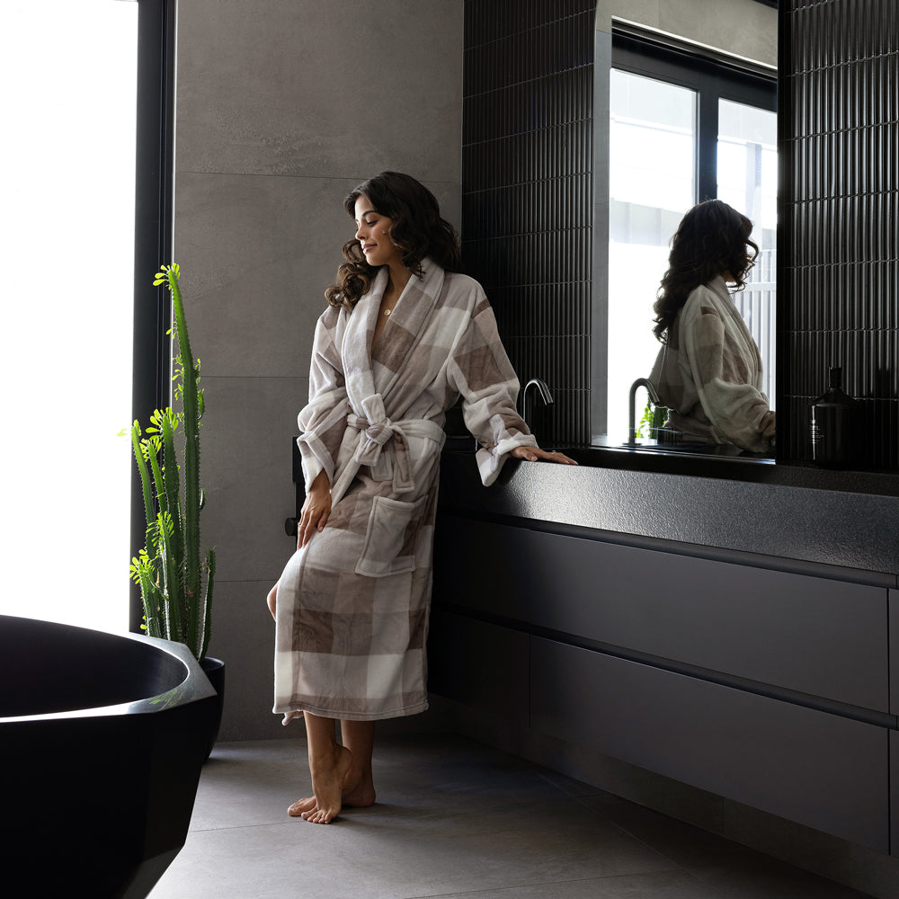 Charlie Ultraplush Robe Nougat M/L