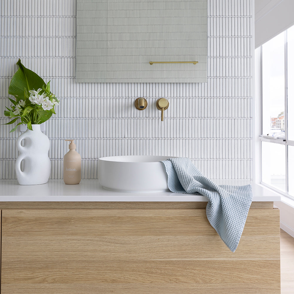 Waffle Hand Towel 40x70cm Cloud- Bambury