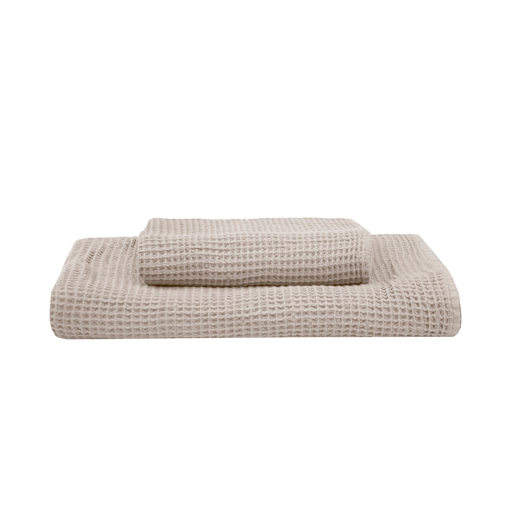 Waffle Hand Towel 40x70cm Pebble- Bambury