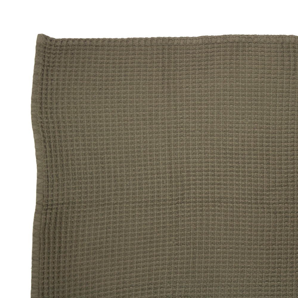 Waffle Towel 80x160cm Olive - Bambury