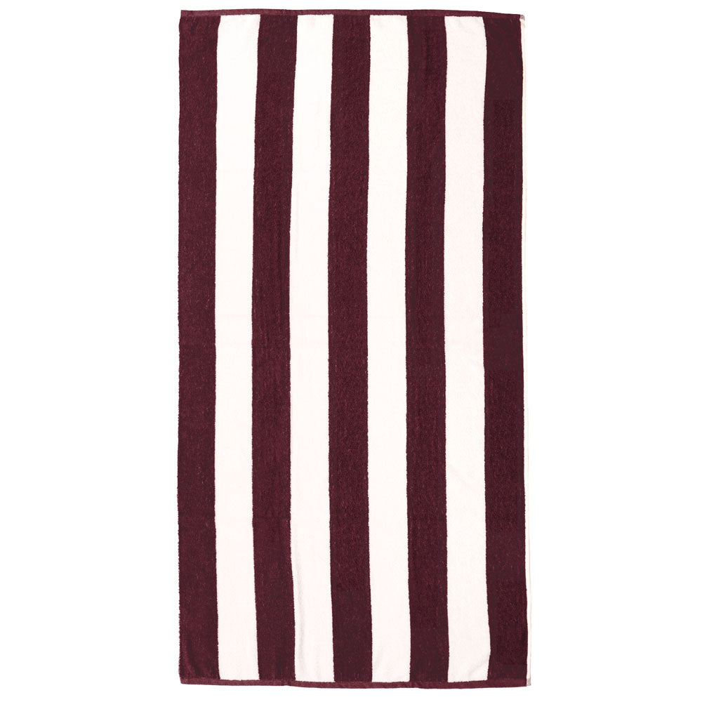 Ecobeach Upcycled Cotton Blend Beach Towel 75 x 150cm Bambury - Maroon