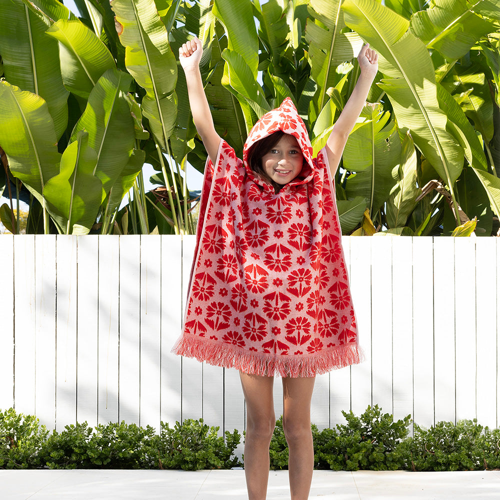 Flora Kids Poncho Poppy- Bambury
