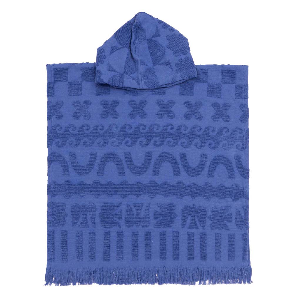 HiLo Cotton Hooded Towel Poncho for Kids 3-7 Years Bambury - Solana Blue