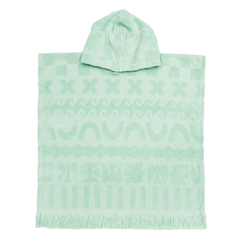 HiLo Cotton Hooded Towel Poncho for Kids 3-7 Years Bambury - Solana Mint