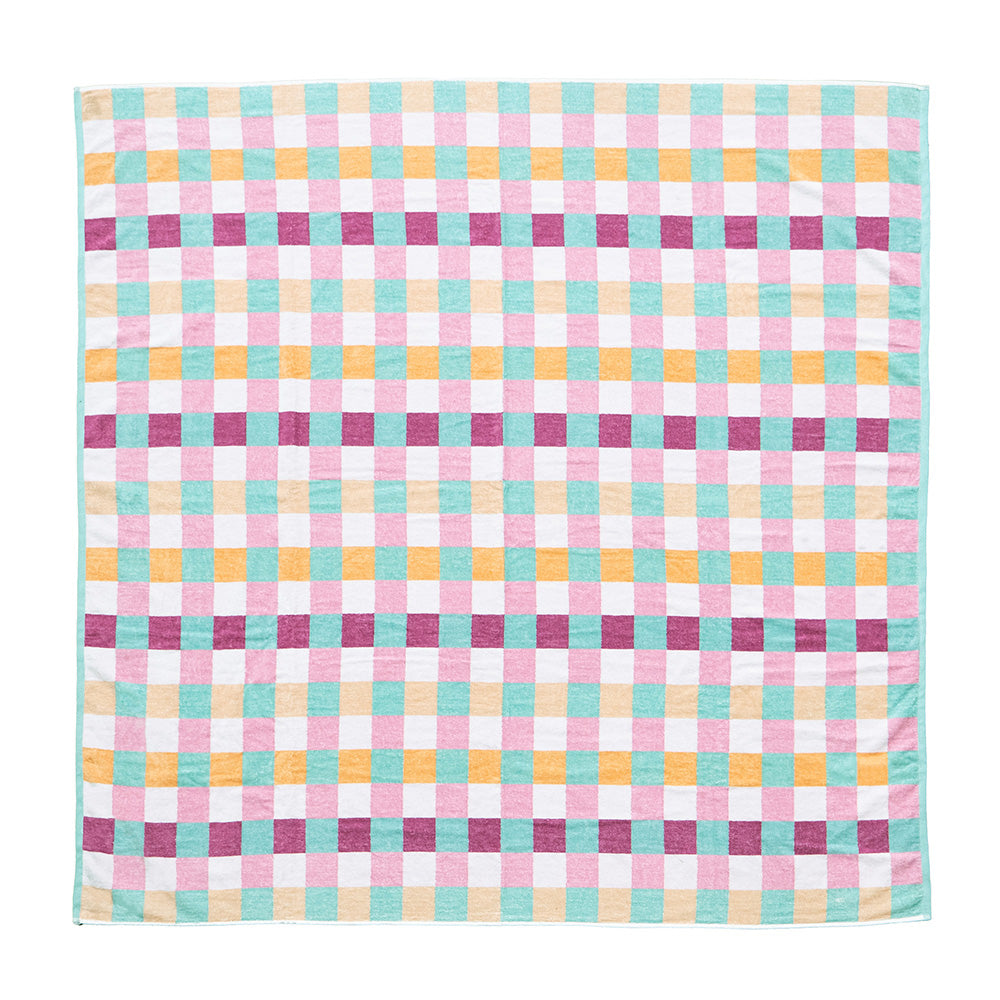 Jacquard Beach Blanket Sorbet Check