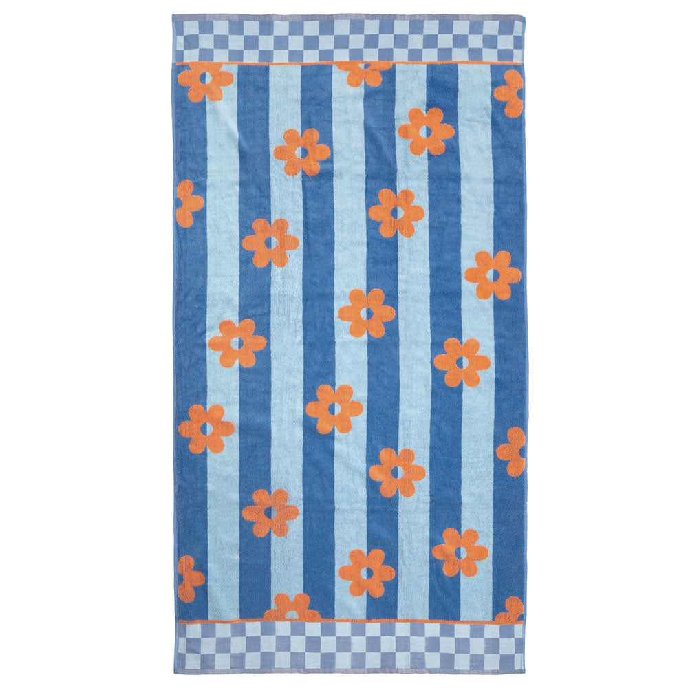 Jacquard Beach Towel Aster - BAMBURY
