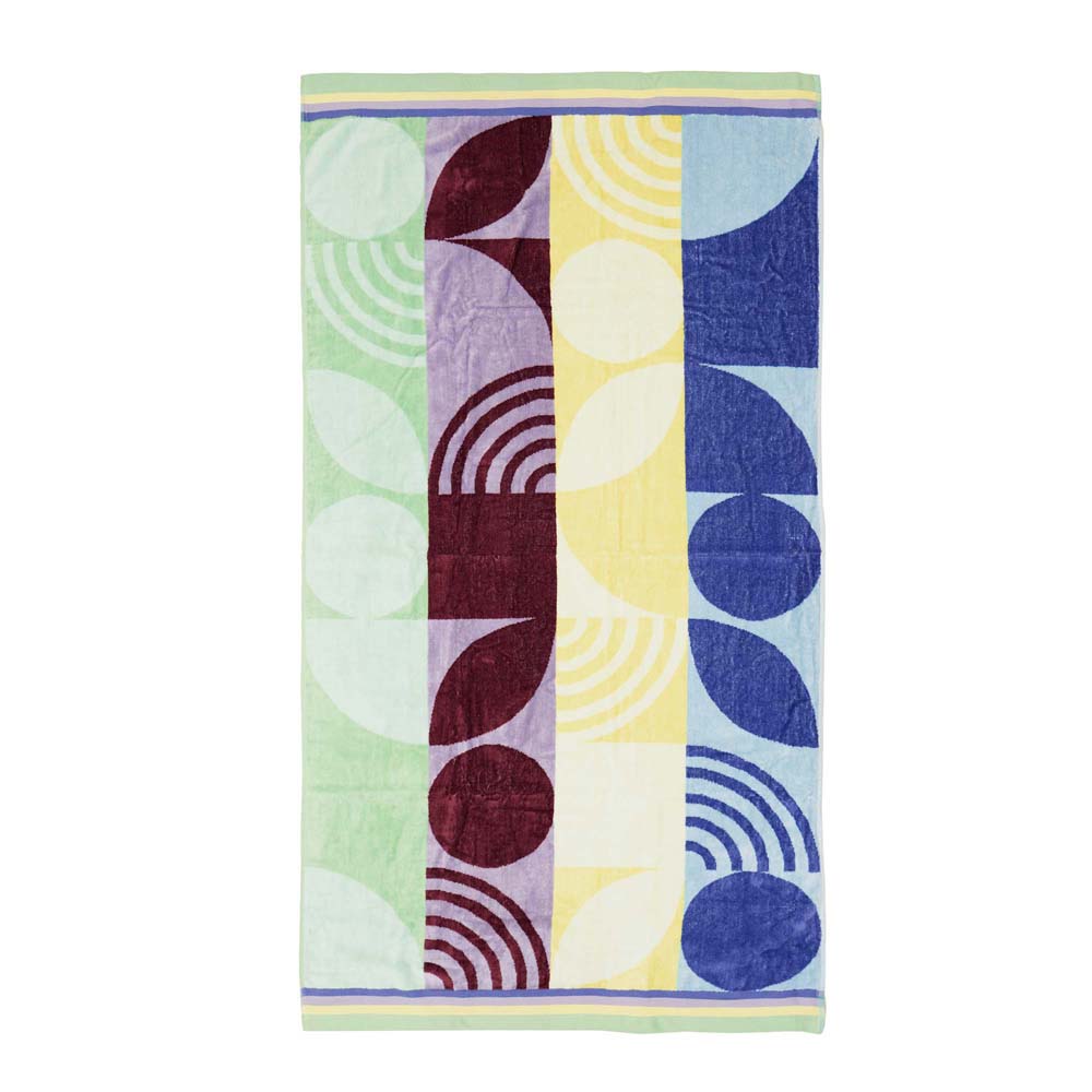 Echo Jacquard Cotton Velour Beach Towel 90 x 170cm Bambury