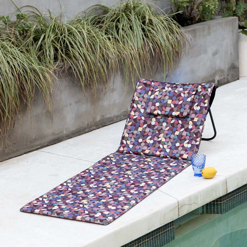 Aruna Water-Resistant Folding Outdoor Recliner 52 x 158cm Bambury