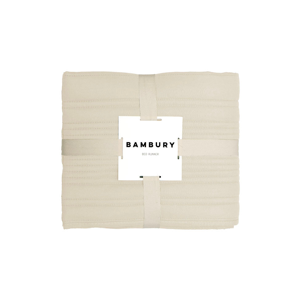 Flinders Bed Runner Pebble - BAMBURY