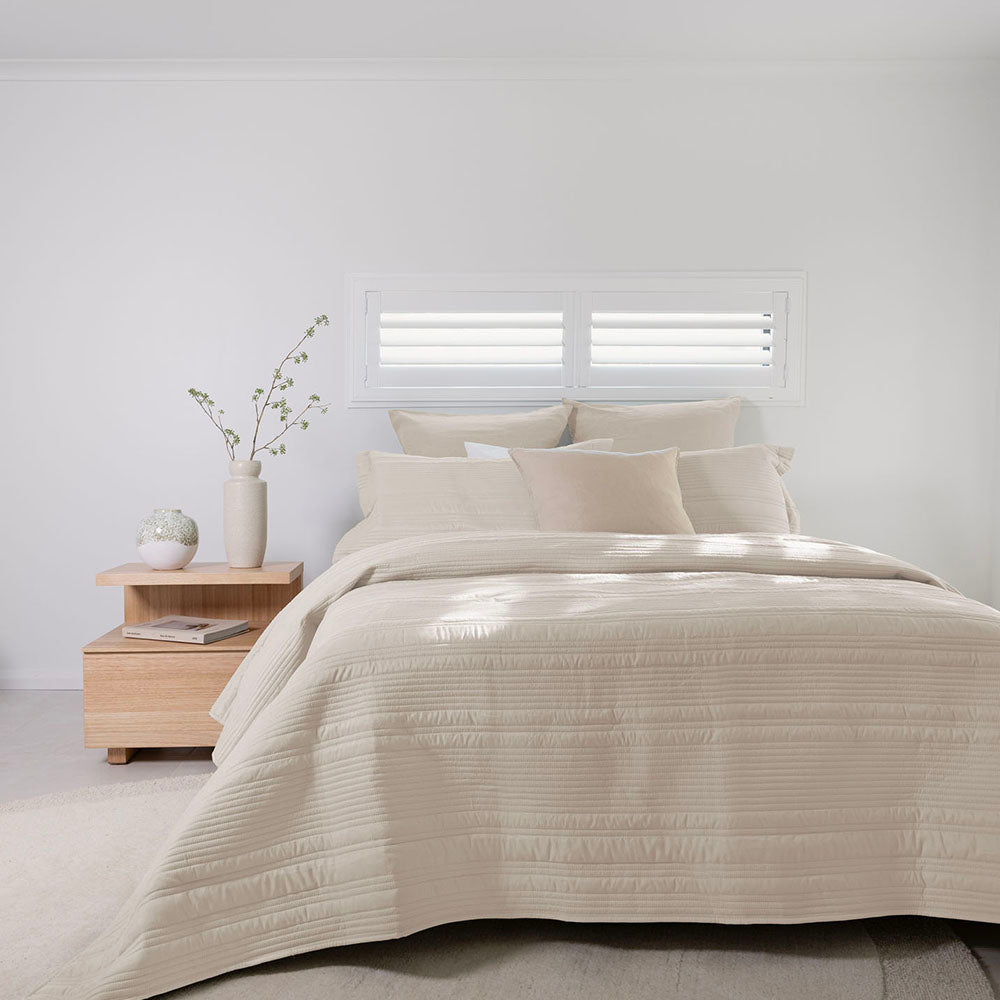 Flinders Coverlet Set Pebble Single / Double - BAMBURY