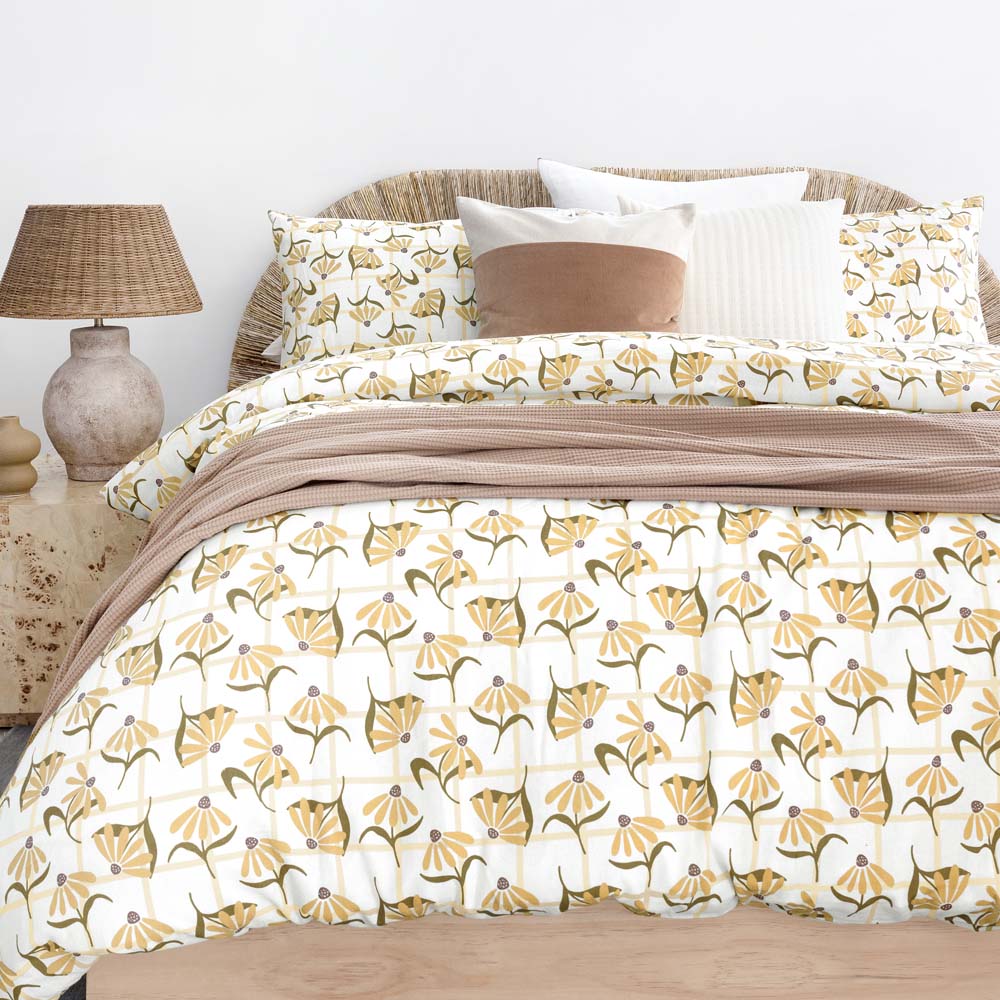Arlo Flannelette Duvet / Quilt Cover Set Super King - Bambury