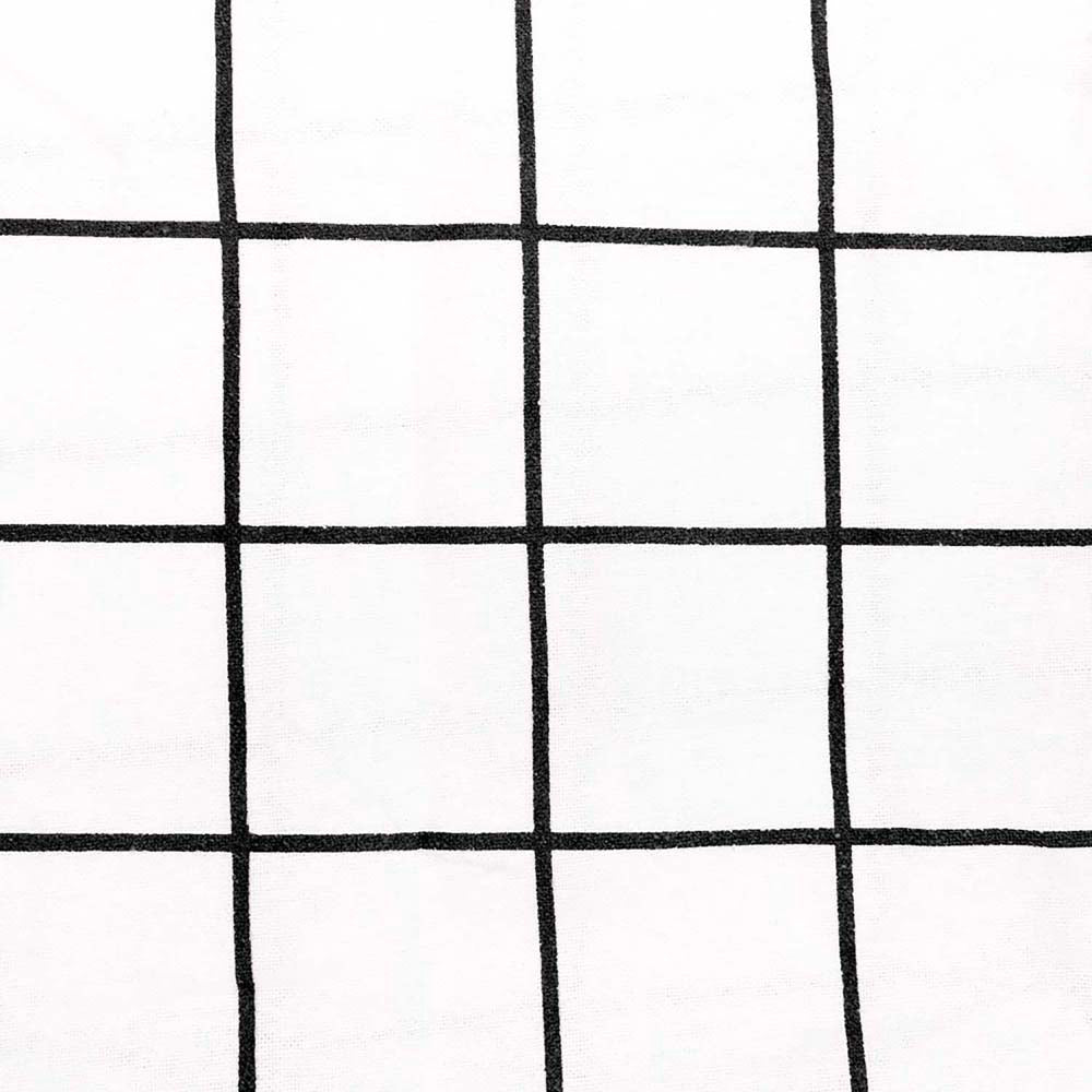 Grid Black Flannelette Duvet / Quilt Cover Set King - Bambury