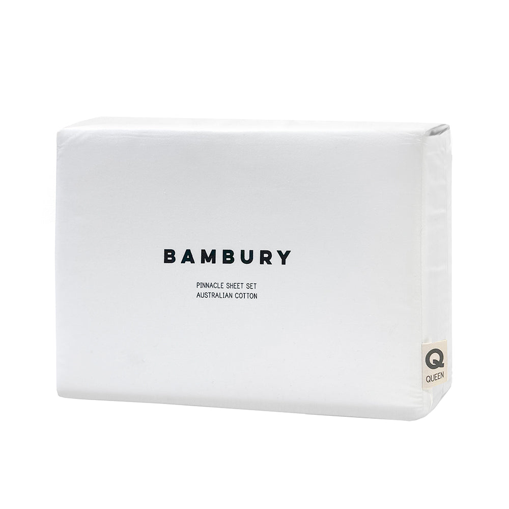 Pinnacle Sheet Set White Single- Bambury