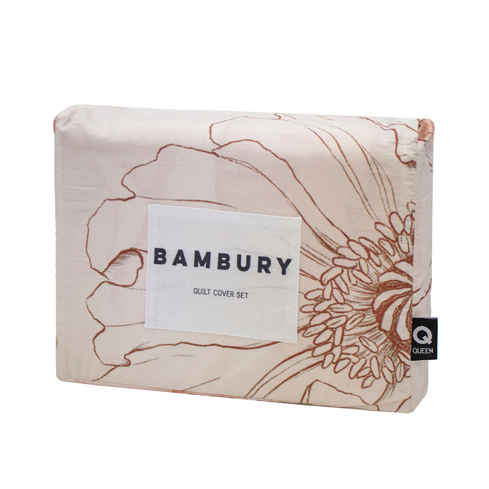 Poppy Quilt / Duvet Cover Set Queen- Bambury