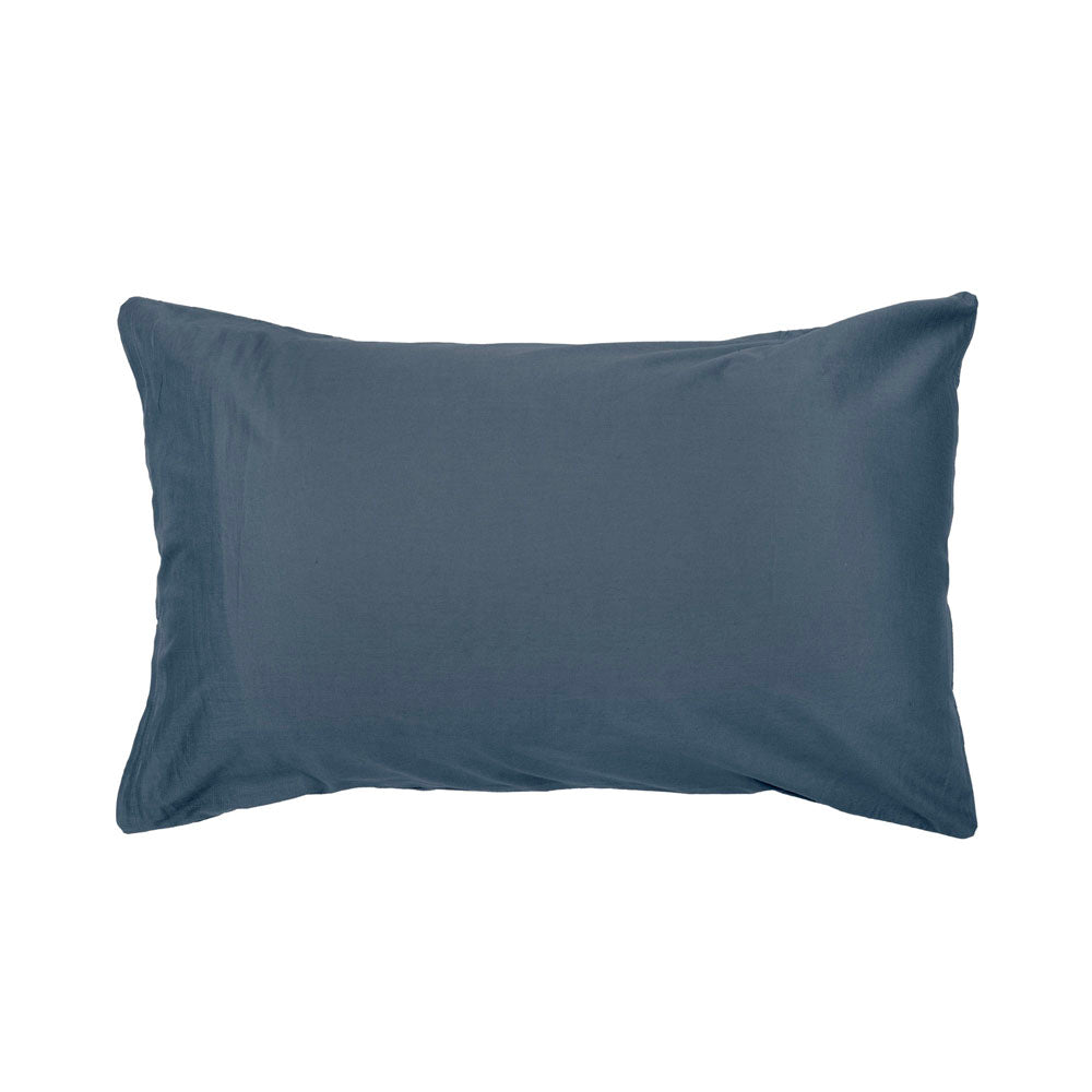 Tide Jacquard Duvet / Quilt Cover Set Denim Queen - Bambury