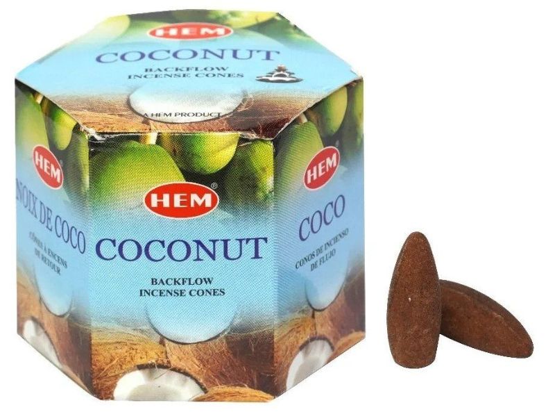 Backflow Cones - HEM Coconut (Box of 12)