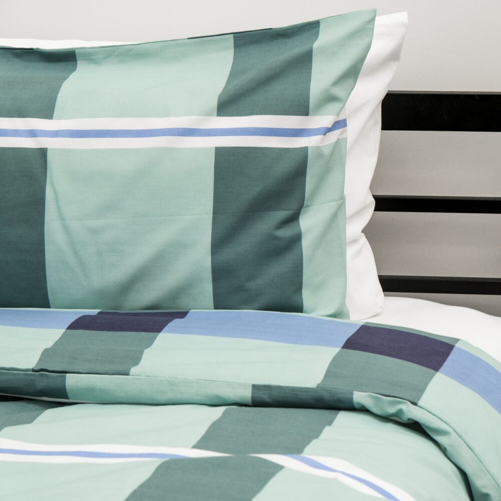 Weavers Studio Duvet Cover Set Single - Aqua