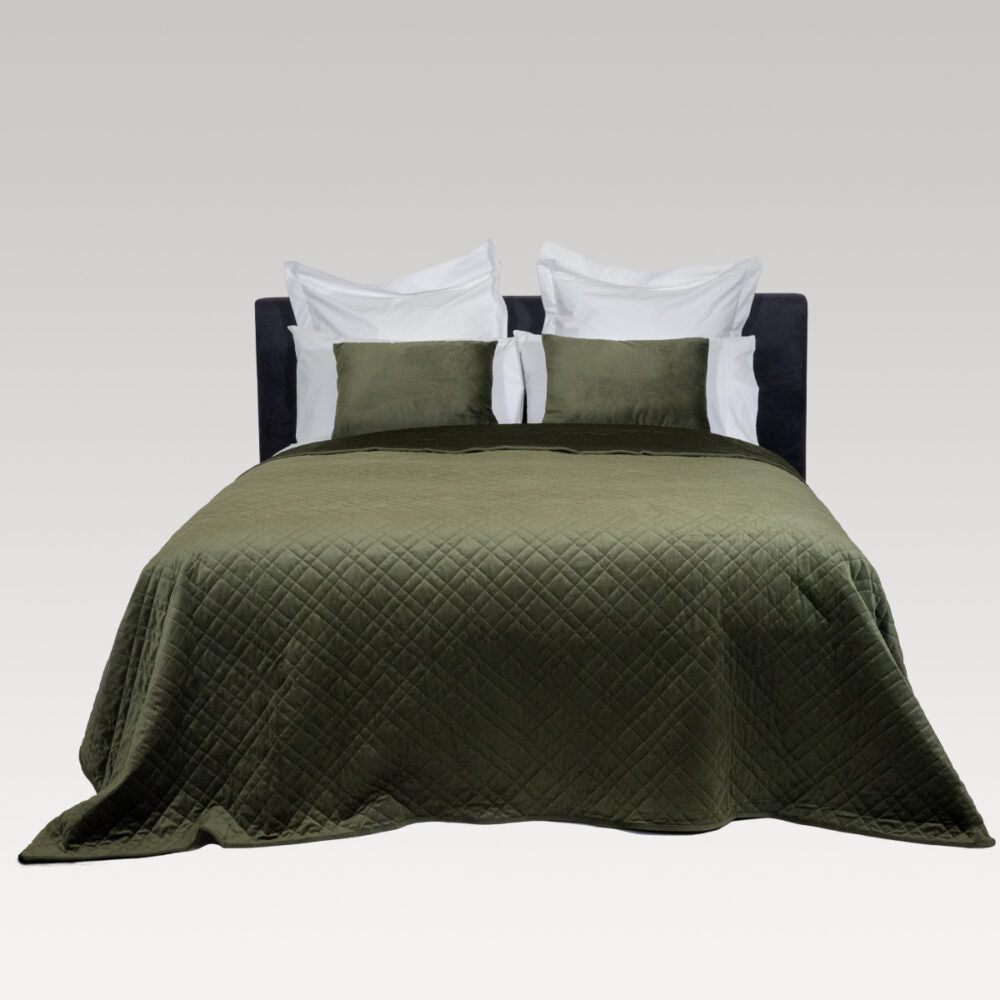 Quilted Coverlet - DreamGreen Verve Velvet Fern (King Single)