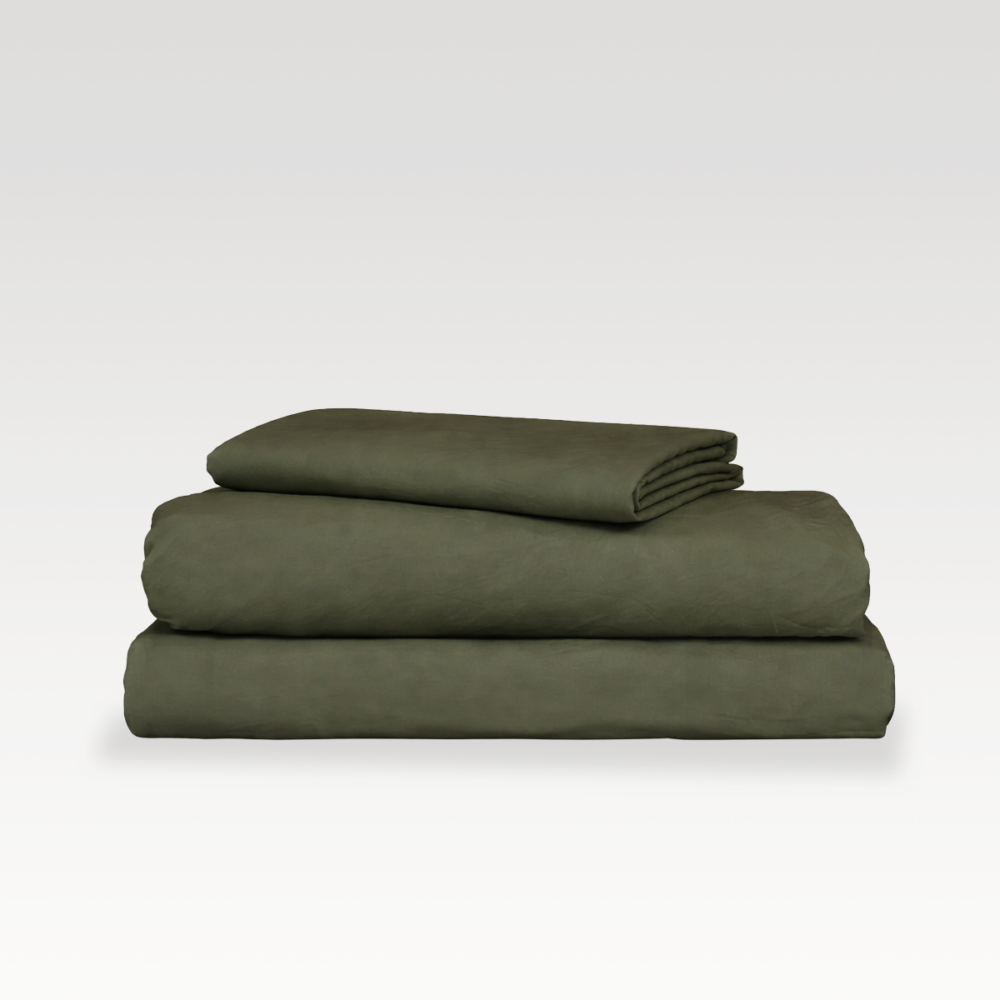 Weavers 90gsm FibreSoft Sheeting Fitted Olive - King Single