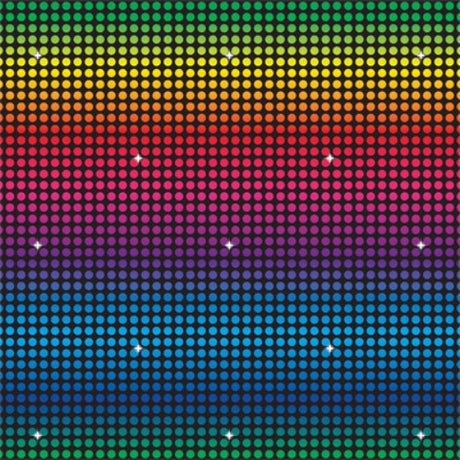 Vibrant Backdrop Wall Disco Scene Setter, 1.2m x 9.1m, featuring dazzling disco ball designs for electrifying party decor.