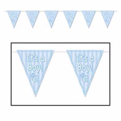 Banner Pennant It's A Boy Blue Rattle