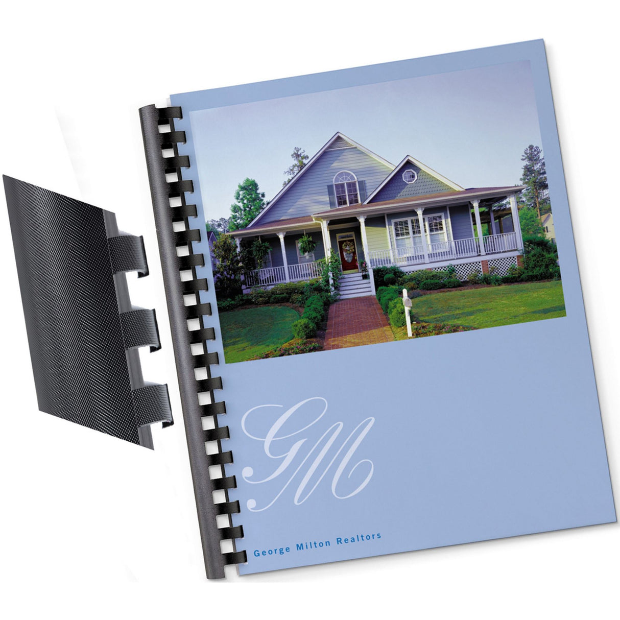 GBC Binding Comb 10mm Black pack of 100, durable combs for professional document organization and easy page flipping.