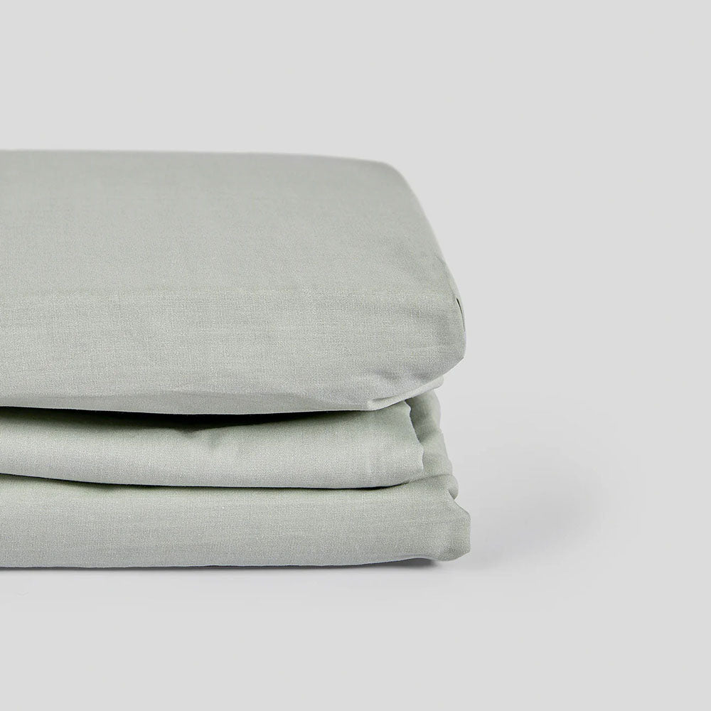 Desert Sage Fitted Sheet And Pillowcase Set Queen - Bambury