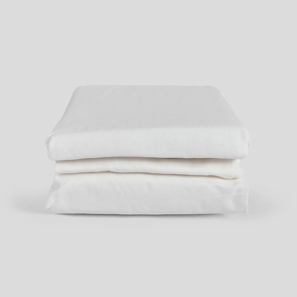 Snow White Fitted Sheet And Pillowcase Set Double - Bambury