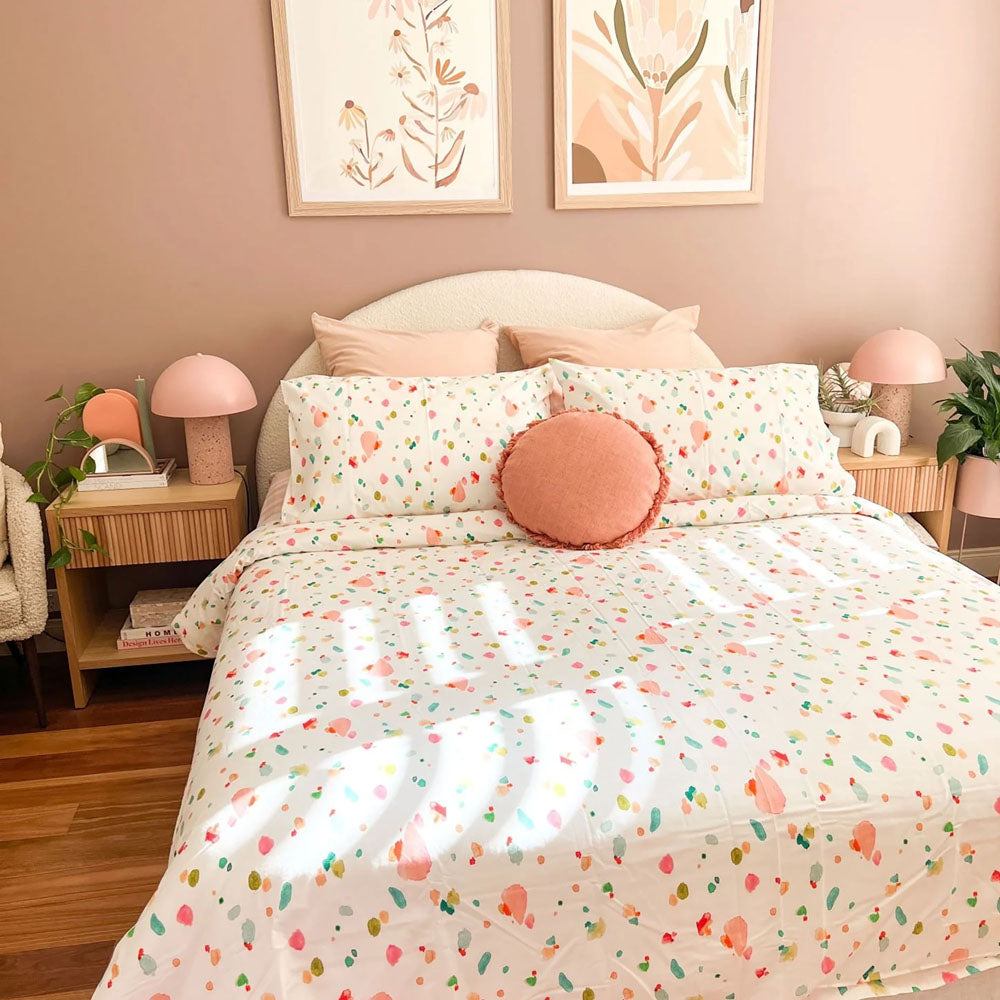 Color Play Organic Cotton Duvet / Quilt Cover Set Queen - Bambury
