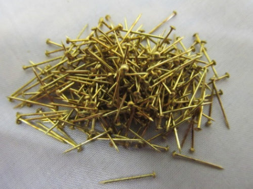 Premium brass brads, 10mm, ideal for model making and boat building, approximately 250 pieces for reliable fastening.