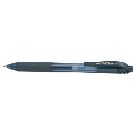 PENTEL Energel-X Gel Roller Pen BL107, 0.7mm black, 12-pack, smooth ink flow, comfortable grip, and refillable design.
