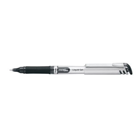 PENTEL ENERGEL BL17 gel roller pen in black, featuring a 0.7mm tip, quick-drying ink, and comfortable grip, pack of 12.