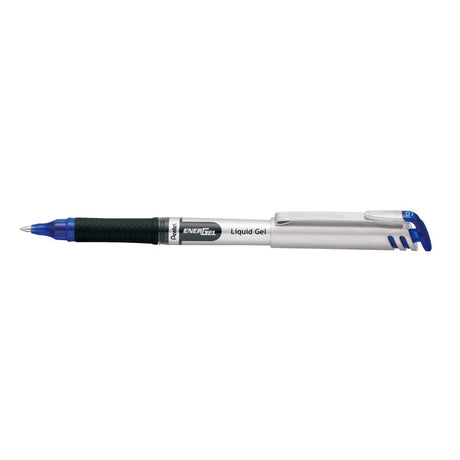 Pentel EnerGel Gel Roller Pen Stick BL17 0.7mm Blue, pack of 12, features quick-drying ink and a comfortable grip.