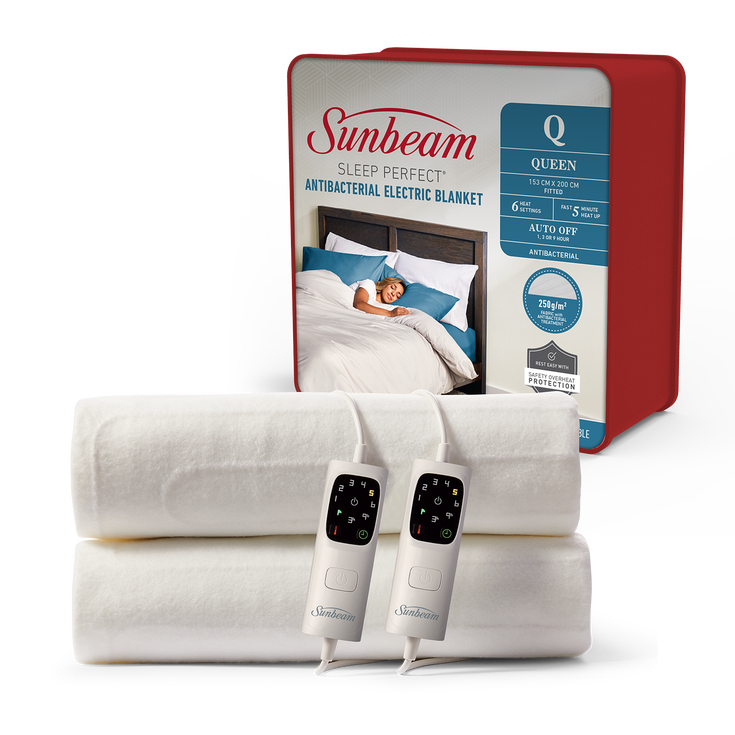 ANTIBACTERIAL ELECTRIC BLANKET - SLEEP PERFECT KING (178cm x 200cm)