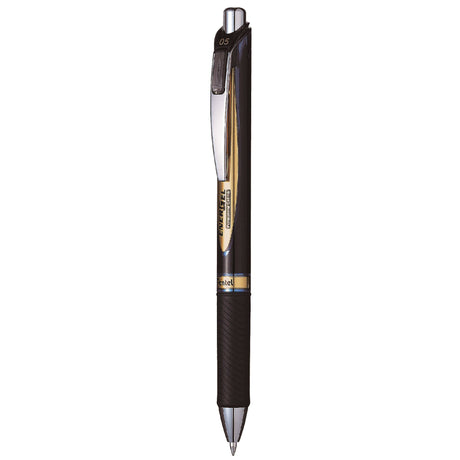 Pentel Energel retractable blue ballpoint pens, 0.5mm, quick-drying ink, set of 12, eco-friendly design.