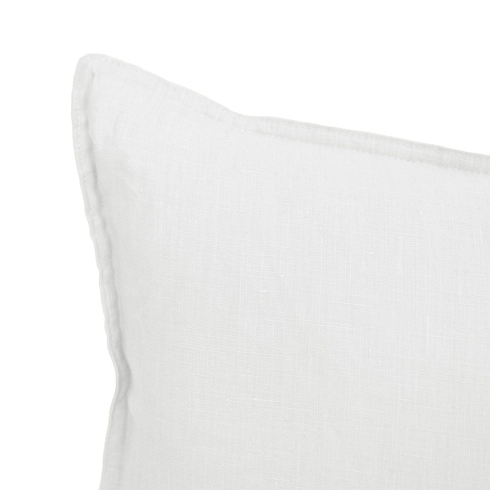 Linen Rectangle Cushion White - BAMBURY