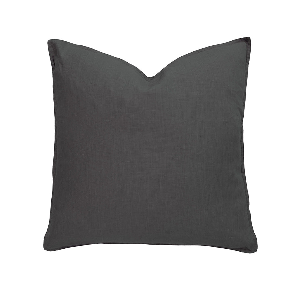 Linen Square Cushion Charcoal