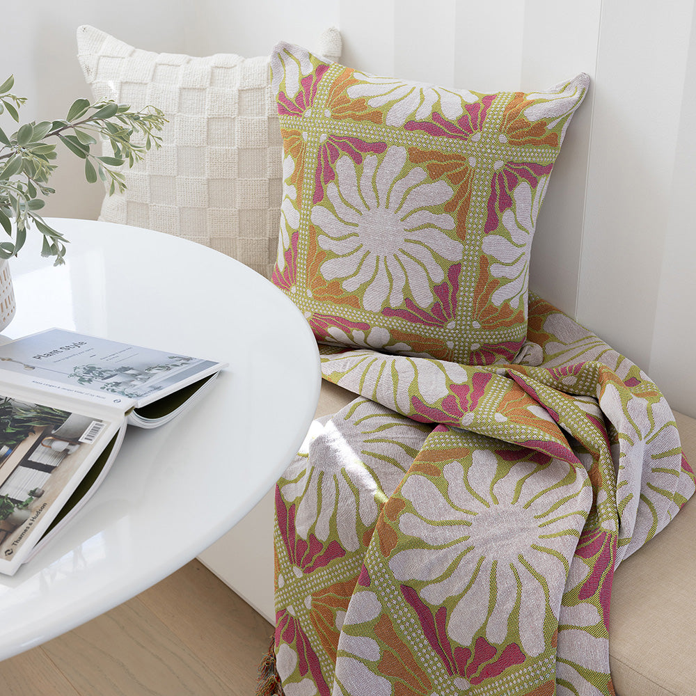 Zinnia Square Cushion Sorbet