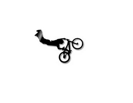 BMX Rider Wall Art - Style 3, a vibrant silhouette in durable ACM, perfect for adding flair to any BMX enthusiast's space.