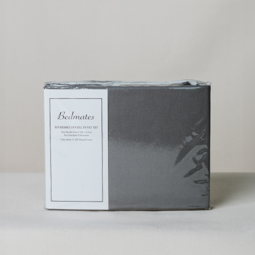 Reversible Duvet Set - Bedmates Queen (Graphite/Silver)