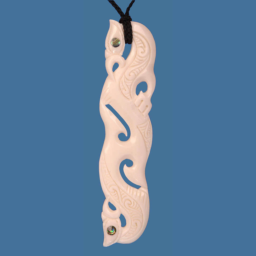 XL Bone Manaia Pendant - Version 1