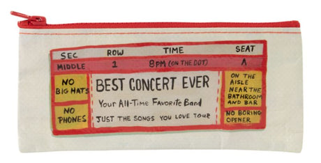Eco-friendly pencil case featuring a vibrant music-themed design, perfect for organizing school and art supplies.