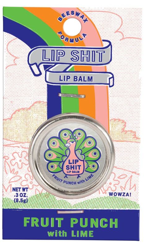 Lip Shit - Fruit Punch lip balm in a 0.3 oz stick delivers hydrating, fruity flavor with lime for soft, supple lips.